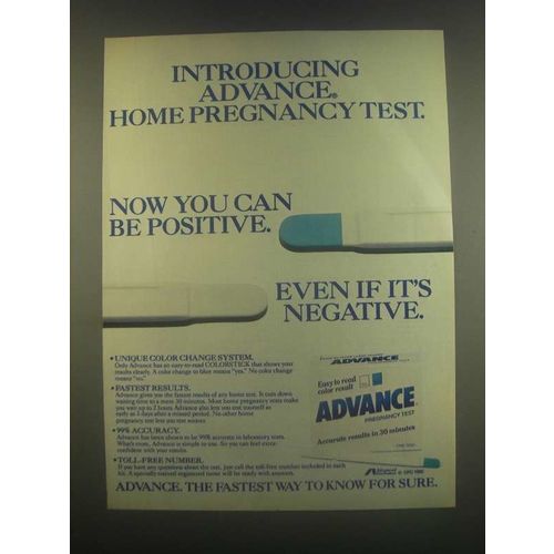1985 Advance Pregnancy Test Ad