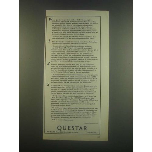 1985 Questar QM1 System Ad