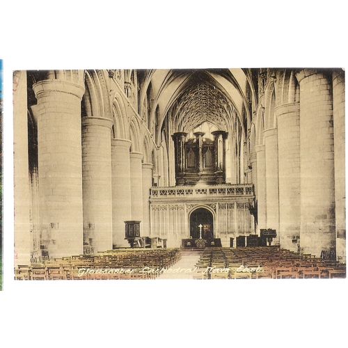 NAVE EAST, GLOUCESTER CATHEDRAL. unused vintage postcard BLANK BACK =