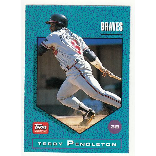 1992 Topps Magazine baseball TM69 Terry Pendleton insert card –NM- Braves