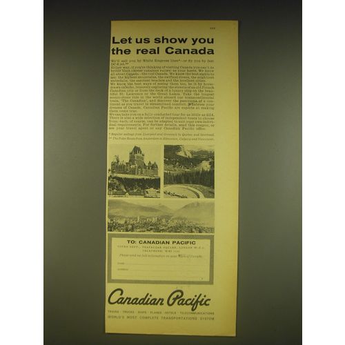 1963 Canadian Pacific Transportation Ad - Let us show you the real Canada