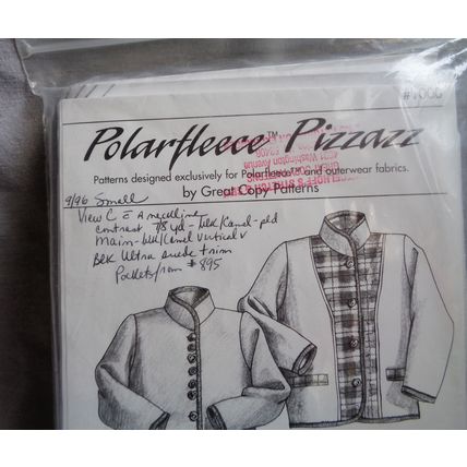 Great Copy Patterns 1000 Alpine Jacket XS S M L XL Sewing Polarfleece Pizzazz