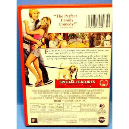 Marley & Me " The Perfect Family Comedy" Movie DVD (L18)