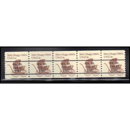 1902a 7.4c Baby Buggy Fine MNH Dry Gum PNC 2/5 X1420