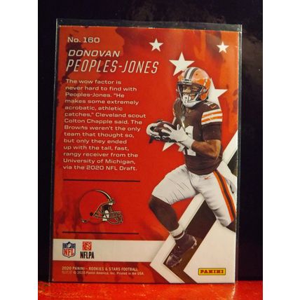 2020 Rookies & Stars DONOVAN PEOPLES-JONES (Cleveland Browns) RC #160