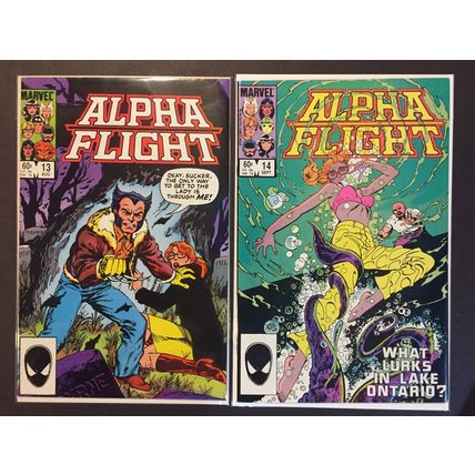 Alpha Flight, Issue #s 7-18 (1984-85 run), Excellent Condition