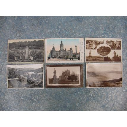 6 old Scottish (Scotland) Postcards – Crieff, Pitlochry, Kyles of Bute. (1902)