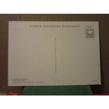ST. MICHAEL'S CHAPEL, LICHFIELD CATHEDRAL unused postcard by Pitkin =