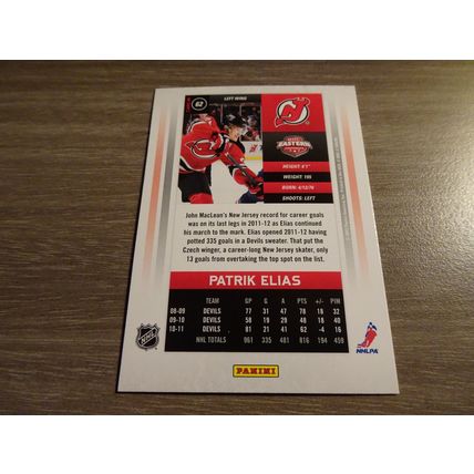 2011-12 Panini Contenders Hockey Card # 062 Patrik Elias Near Mint (7) Devils