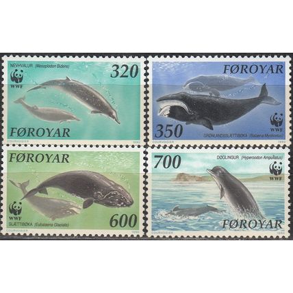 Foroyar 1990 Michel 203 - 206 Neuf ** Cote (2013) 8.00 Euro WWF Baleines
