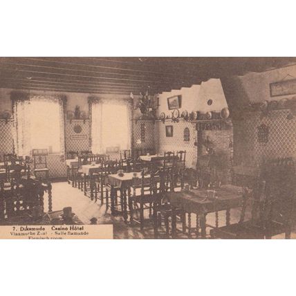 Diksmuide Casino Belgium Restaurant Old Postcard