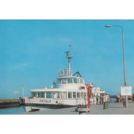Natalia Polish Boat Ship at Utska Port Harbour Poland Postcard