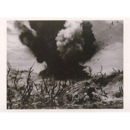 Battle Of Iwo Jima Japan WW2 US Marine Mine Bomb Postcard