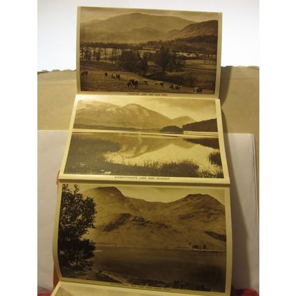 THE TWELVE CHIEF LAKES, CUMBRIA unused antique letter card by Abraham =