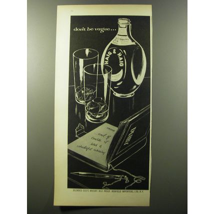 1953 Haig & Haig Scotch Ad - don't be vague - Diary