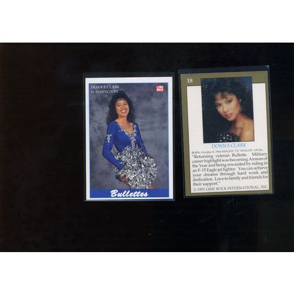 DONNA CLARK #18 HOT CHEERLEADER Washington Bullettes 1991 Limerock NM