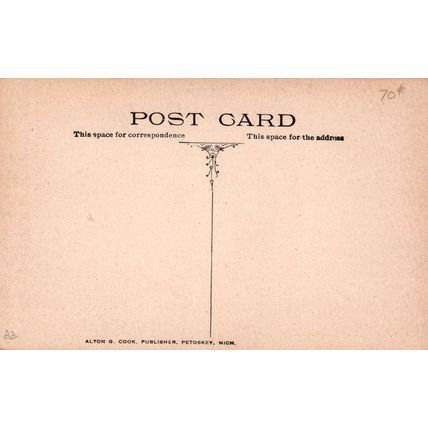ZAYIX Postcard Great Lakes Petoskey Michigan from the Harbor A Cook Divided Back