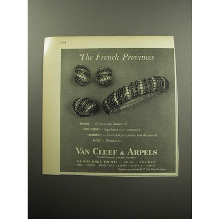 1957 Van Cleef & Arpels Jewelry Advertisement - The French provinces