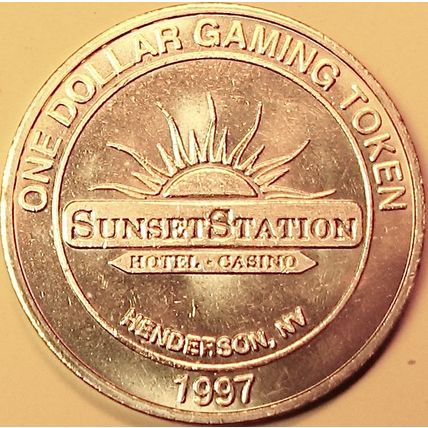 Sunset Station. $1 Casino Token. Las Vegas, NV. J73a.