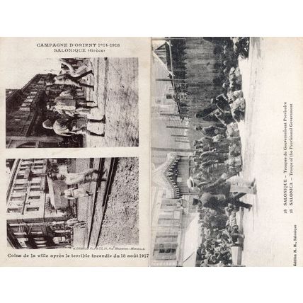 Campagne D'Orient Greek Salonique Saloniki Army War 2x Old Postcard s