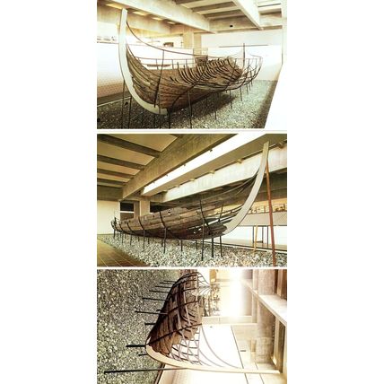 Skuldelev 1 5 6 Small Viking Warship Norway Boat 3x Postcard s
