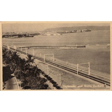 Durban Esplanade & Docks South Africa Antique Postcard