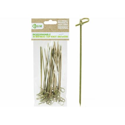 Biodegradable Bamboo Paddle Skewers BBQ Grill Kebab Party Stick Fondue Cocktail