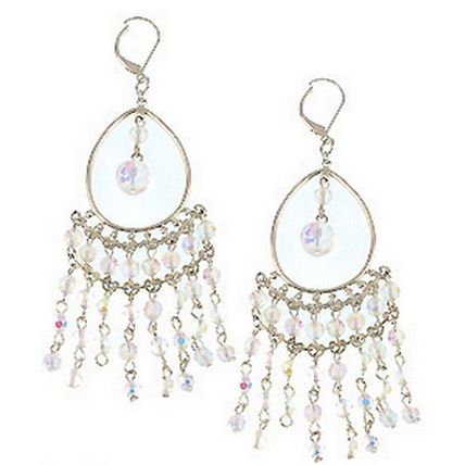 Chandelier Clear Beaded Earring - Clear - ER-WE180CL