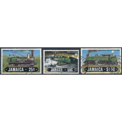 Railway Locomotives: 3 Values - Jamaica 1984 - F H - SG 612/4