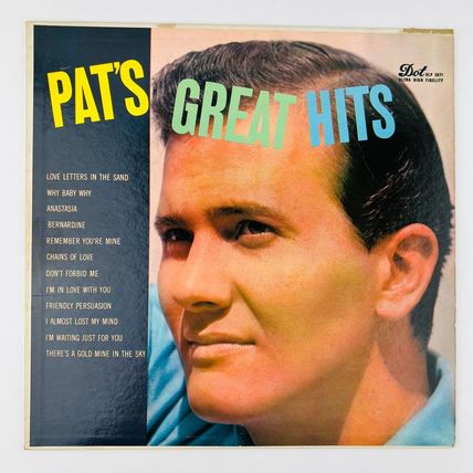 Pat Boone - Pat's Great Hits LP 1957 Dot Records DLP-3071 Vinyl VG