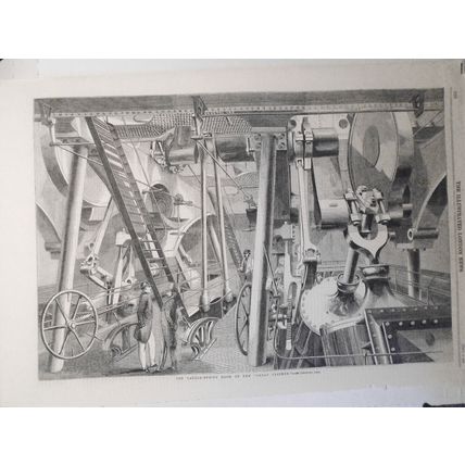 The Paddle-engine Room Of The "Great Eastern." 1859 Illustrated London News