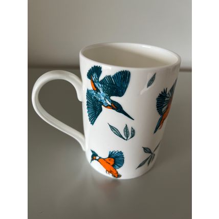 CHERITH HARRISON KINGFISHER BONE CHINA MUG