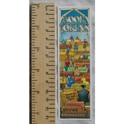 Vintage bookmark - Book Tokens - Stepping Stones to Knowledge