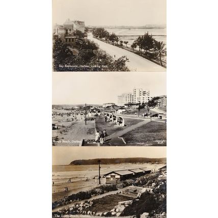 Man Reading Book At South Beach Durban South Africa Old Postcard & MORE