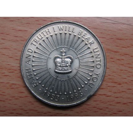 1993 Elizabeth II £5 Five Coronation 40th Anniversary Crown Coin