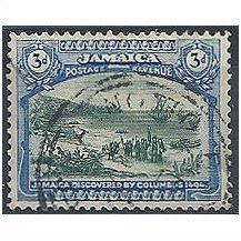 Jamaica 1922 SG96 3d Myrtle-Green & Blue Fine Used
