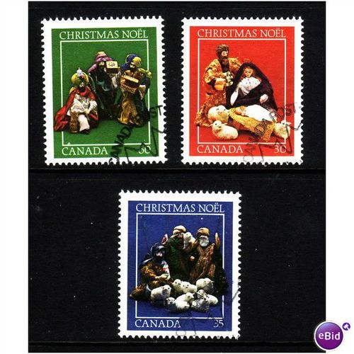 CANADA 1982 CHRISTMAS SG 1080/1082 SET 3 VALS FINE USED
