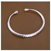 925 Sterling Silver Swirl Cut Bangle Bracelet