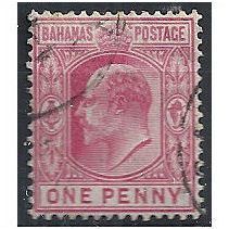 Bahamas 1906 SG72 1d Carmine-Rose Fine Used ..