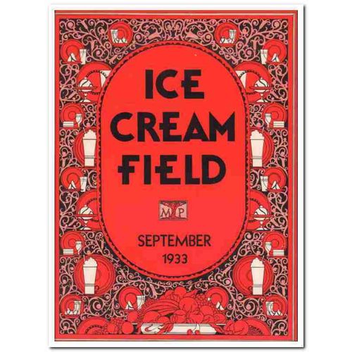 ice cream field 1933 september art deco magazine cover vintage print