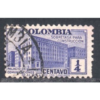 Colombia 1940 - SG542 - 1/4c blue - Proposed new P.O. Bogota - used