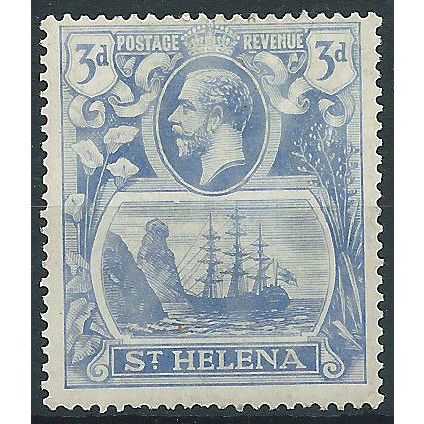 St Helena 1923 SG101 3d Blue Mounted Mint.. .