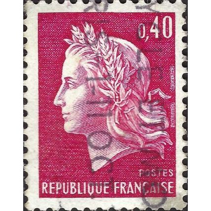 FRANCE, Marianne of Cheffer, lilac-red 1969, 0.40F, #2