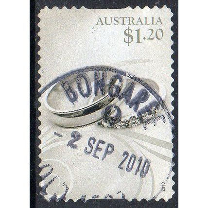 Australia 2010 Special Occasions - Silver Rings $1.20 s/a Used