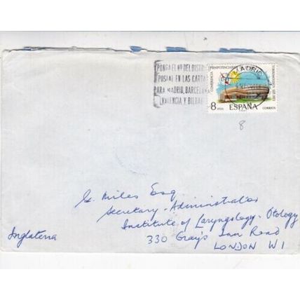 Spain 1974 La Casa Inglesa Madrid to London UK Cover Madrid Cancel written VGC
