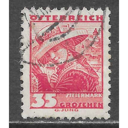 AUSTRIA 1934 NATIONAL COSTUMES 35g ZIEIERMARK USED STIEIERMARK