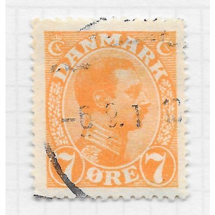 DENMARK DANMARK 1913 KING CHRISTIAN 7o USED SG136 136
