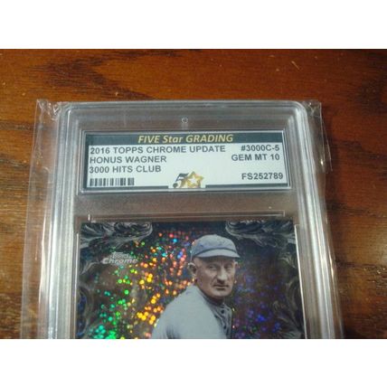 2016 Topps Chrome Update, Graded Gem Mint 10, HONUS WAGNER, 3000 Hits Club