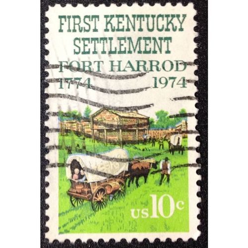 US Stamp #1542 used: 1974 10c First Kentucky Settlement, Fort Harrod [2]