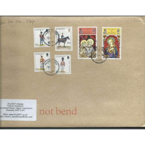 ALD 2016 'GUERNSEY MILITARY STAMPS ON ALDERNEY COVER (EBIDPACK3923)